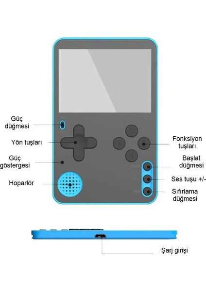 500 Dahili Oyunlu Mini Game Console Taşınabilir Retro Oyun Konsolu Eğlence Keyif Bir Arada modelleri