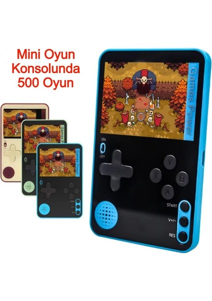 500 Dahili Oyunlu Mini Game Console Taşınabilir Retro Oyun Konsolu Eğlence Keyif Bir Arada indirimleri