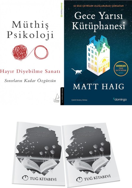 Müthiş Psikoloji Hayır Diyebilme Sanatı ve Gece Yarısı Kütüphanesi + Hediyeli