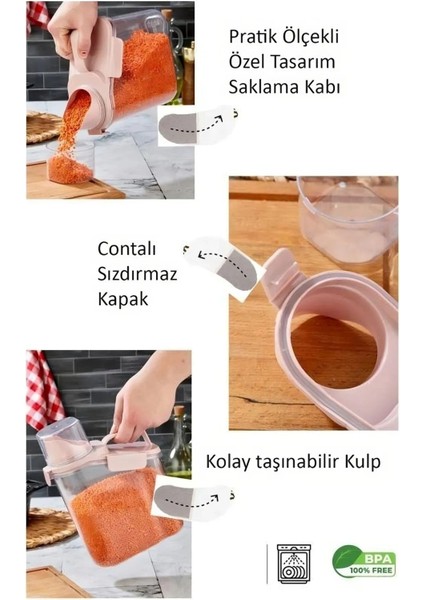 Çok Fonksiyonlu Renkli Kapaklı Saklama Kabı, Deterjanlık ve Bakliyat Saklama Için Uygun modelleri