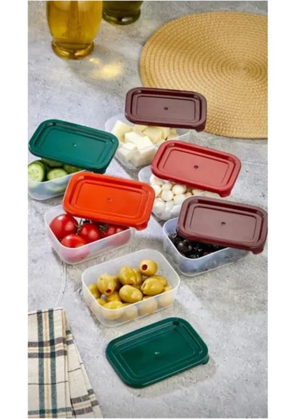 Beyaz 4'lü Kapaklı Saklama Kabı Seti, Çerez ve Kahvaltılık Için Uygun modelleri