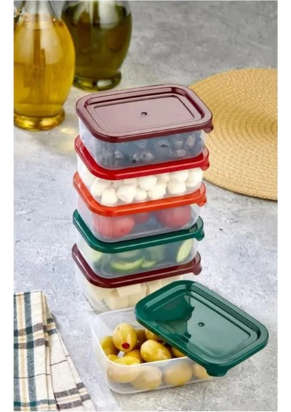 Beyaz 4'lü Kapaklı Saklama Kabı Seti, Çerez ve Kahvaltılık Için Uygun fırsatları