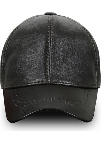 Unisex Kahverengi Hakiki Deri Cırt Cırtlı Şapka – Ayarlanabilir Spor & Şık Tasarım (57-59 cm ) Arkadan ayarlanabilir