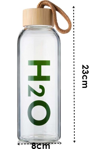 Cam Matara - 800 ml Bambu Kapaklı Borosilikat Cam Matara - Ofis Matarası 721961 fiyatları