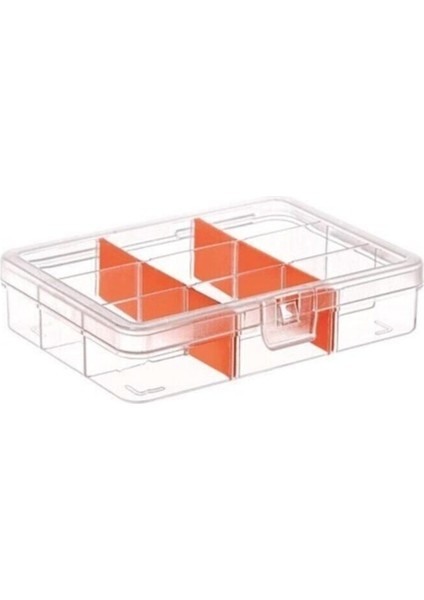 Şeffaf 9 Bölmeli Organizer Kutu, Beyaz, Düzenleyici, Pratik, Saklama, Temiz, Kullanışlı