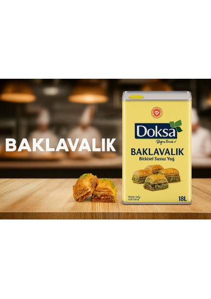 Doksa 18L Bitkisel Susuz Baklavalık Yağ