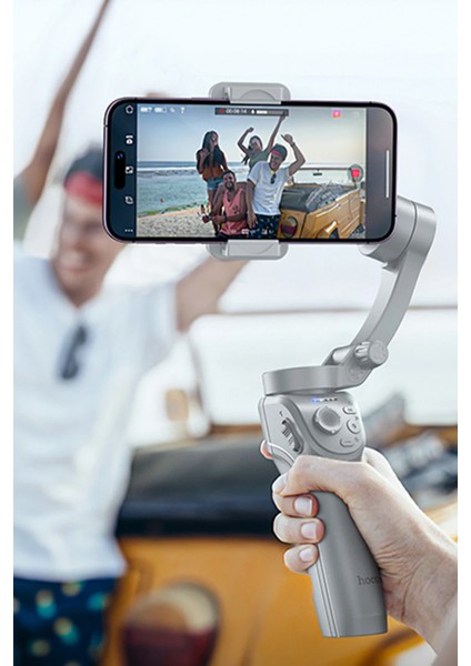 K24 360 Derece Otomatik Yüz Takipli Tripodlu Akıllı Selfie Gimbal Gri modelleri