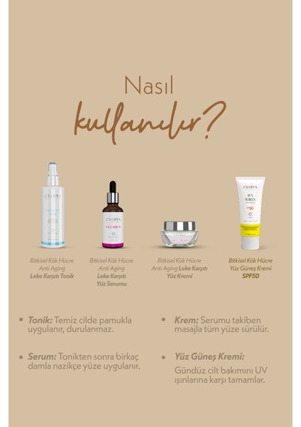 4’lü Koruma & Canlanma Seti | Anti-Aging Leke Karşıtı Bitkisel Kök Hücre Bakımı Niasinamide, AHA/BHA fırsatları