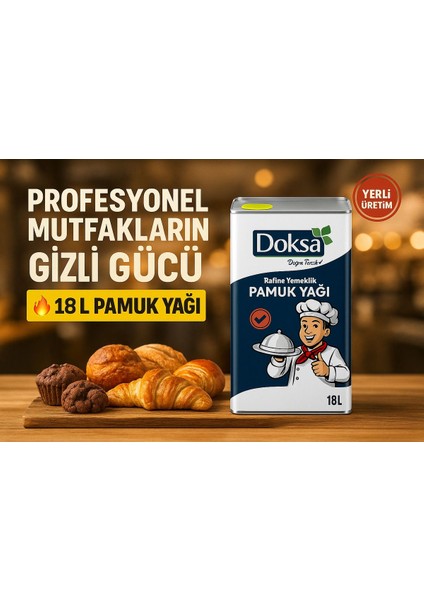 "profesyonel Mutfakların Gizli Gücü – 18L Pamuk Yağı ile Lezzeti Zirveye Taşıyın!"