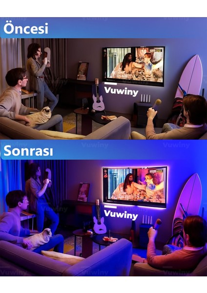 Mobil Uygulamalı Sese Duyarlı Rgb Akıllı USB Siyah Silikon Kaplamalı LED Şerit (5V - 5 Metre) fırsatları