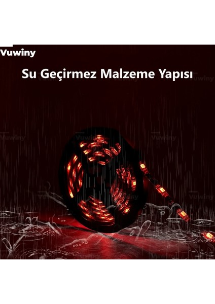 Mobil Uygulamalı Sese Duyarlı Rgb Akıllı USB Siyah Silikon Kaplamalı LED Şerit (5V - 5 Metre)