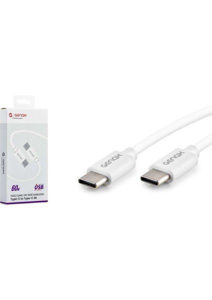 GNX119 Type-C Kablo 60W 1m Beyaz