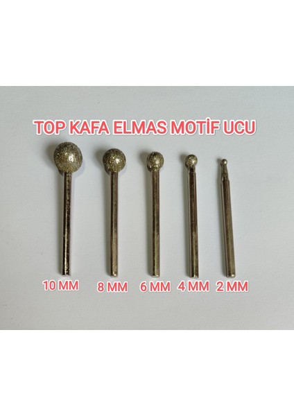 Top Kafa Elmas Motif Ucu – Su Kabağı ve Ahşap Oyma Için Profesyonel Gravür Ucu