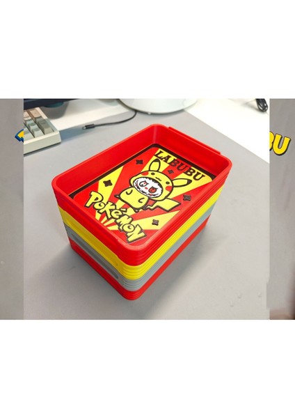 Kırmızı Labubu ile Pokemon Temalı Eğlenceli Kutu Seti modelleri