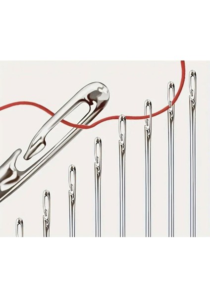 Renkli Iplik Geçirilen Iğne Seti 12'li, Pratik ve Çok Renkli El Işleri Seti