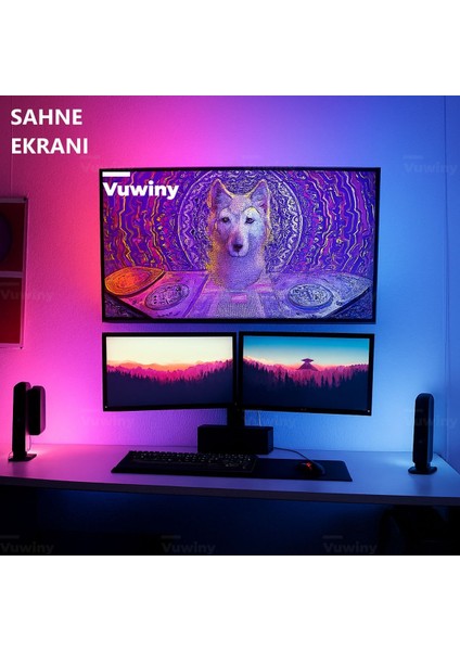 Mobil Uygulamalı Sese Duyarlı Rgb-Ic Adreslenebilir Akıllı USB Ambiyans LED Şerit (5V - 5 Metre)