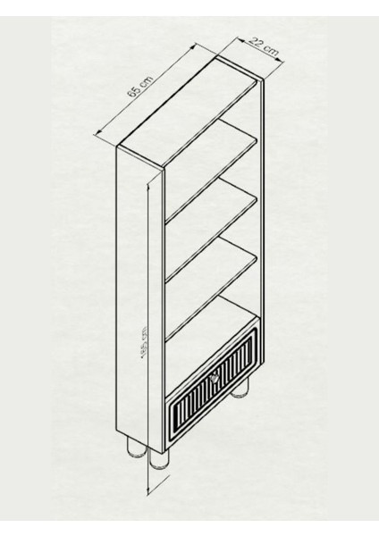 Bohem 5 Raflı Kapaklı Kitaplık Mdf Dekoratif Kapak fırsatları