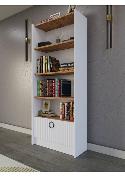 Line 5 Raflı Kapaklı Kitaplık Mdf Dekoratif Kapak fırsatları