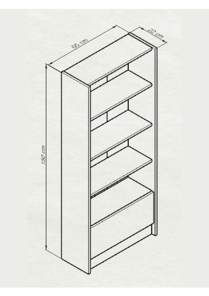 Line 5 Raflı Kapaklı Kitaplık Mdf Dekoratif Kapak indirimleri