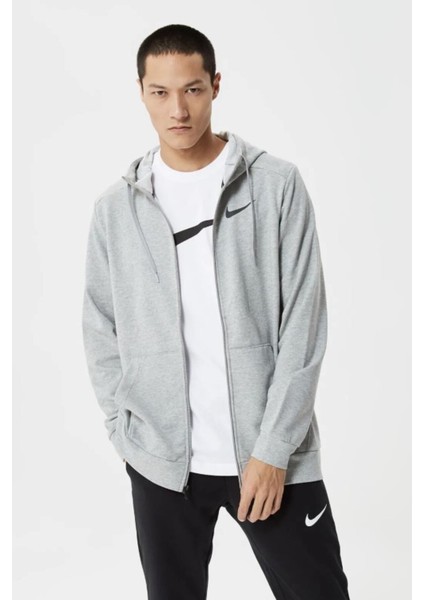 Dri-Fıt Full Zip Erkek Gri Kapüşonlu Sweatshirt indirimleri