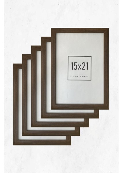 A5 Boyutunda (15X21) 2mm Kalınlığında Mat Camlı Çerçeve Beş Adet