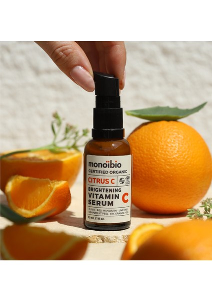 Organik Sertifikalı Hyalüronik Asit - Vitamin C Serum Seti - Vegan Gece Gündüz Serumu