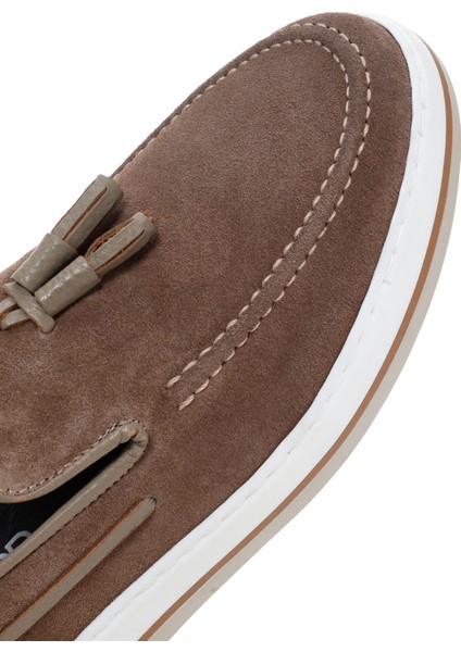 Erkek Vizon Süet Deri Casual Loafer 25SFD680410