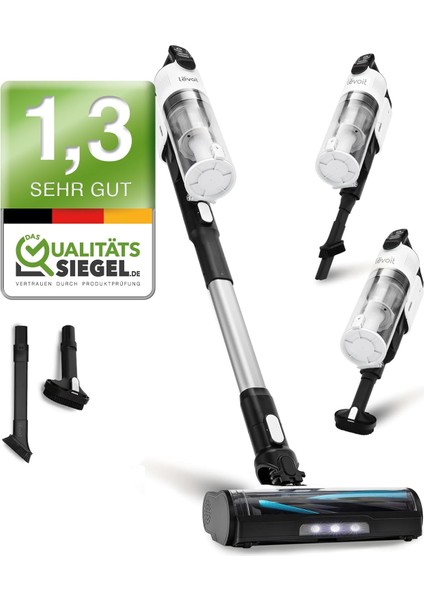 Kablosuz Şarjlı Dikey Süpürge - Hayvan Tüyü Başlıklı, 4'ü 1 Arada, Hepa Filtreli, 50 Dakika Çalışma Süresi, Anti-Tıkanmma Teknolojili