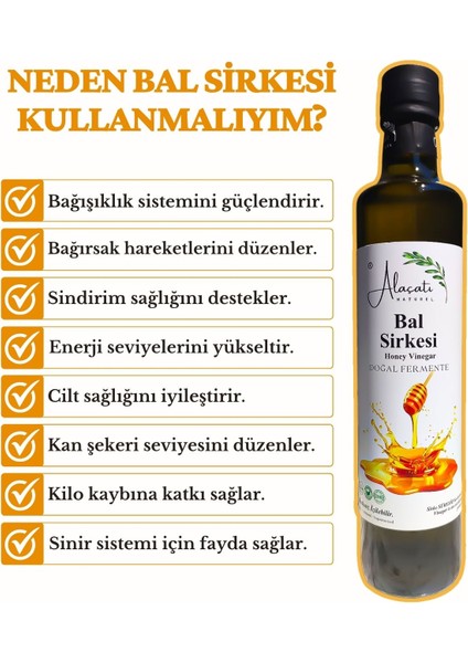 Bal Sirkesi Doğal Fermantasyon 500 ml fiyatları