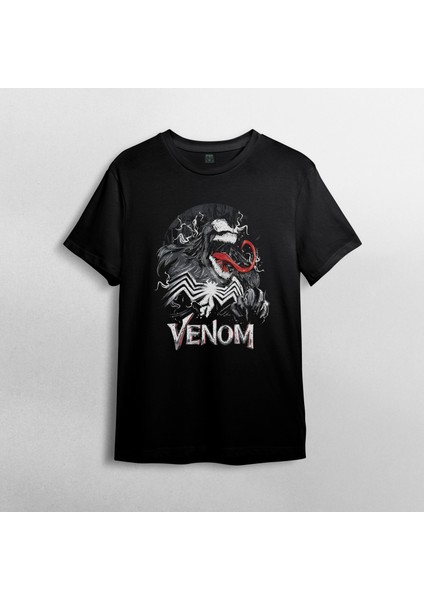 Venom Spider-Man Unisex %100 Pamuklu Bisiklet Yaka T-Shirt Model 1 fiyatları