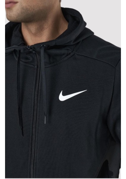 Dri-Fıt Full Zip Erkek Siyah Kapüşonlu Sweatshirt modelleri