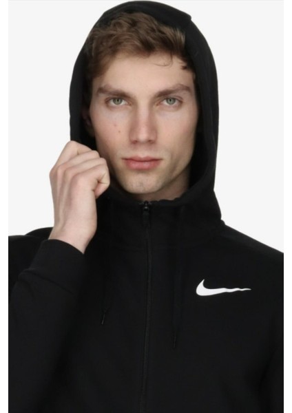 Dri-Fıt Full Zip Erkek Siyah Kapüşonlu Sweatshirt fırsatları