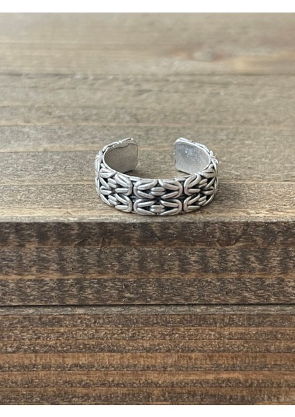 Ayarlanabilir Ölçü 925 Ayar Gümüş Kaplama Klasik Desen Işçilikli Tasarım Yüzük