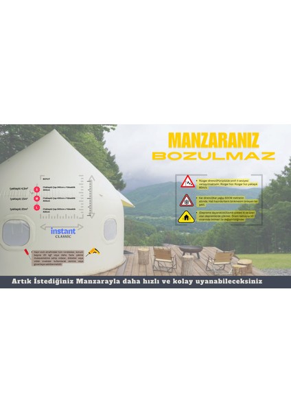 Anlık Ev-İnstant House-Japon Patentli Ürün-Renk:Beyaz.M Yaklaşık 15 m2