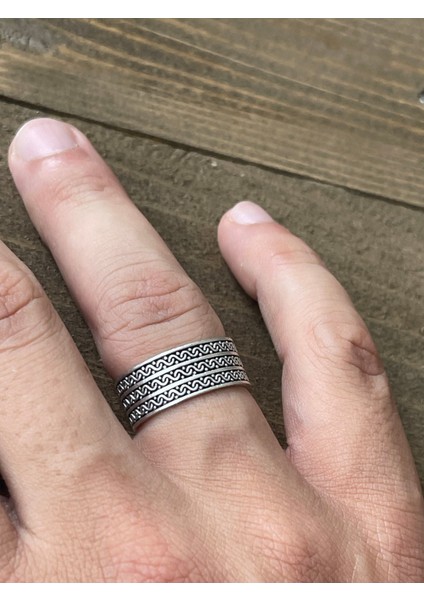 Ayarlanabilir Ölçü 925 Ayar Gümüş Kaplama Klasik Desen Işçilikli Tasarım Yüzük fiyatları