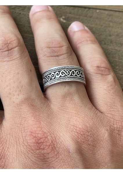 Ayarlanabilir Ölçü 925 Ayar Gümüş Kaplama Klasik Desen Işçilikli Tasarım Yüzük fiyatları