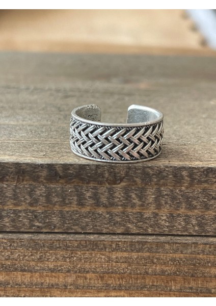 Ayarlanabilir Ölçü 925 Ayar Gümüş Kaplama Klasik Desen Işçilikli Tasarım Yüzük