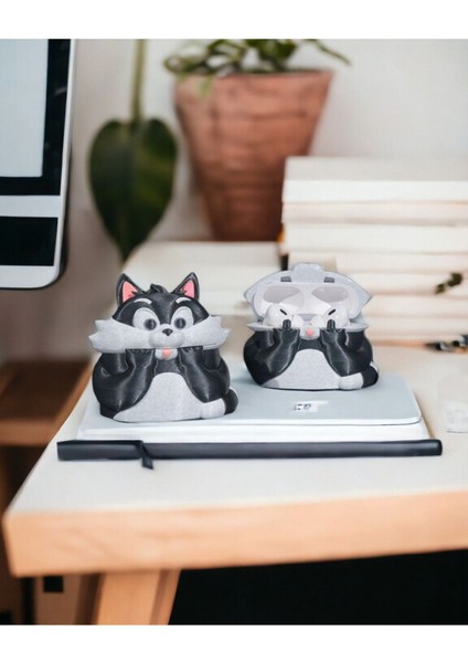 Çok Renkli Kedi Kulaklık Saklama Kutusu, Mesajla Nesil Bilgisi Eklenebilir fiyatları