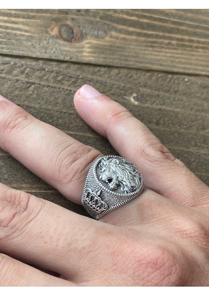 Ayarlanabilir Ölçü 925 Ayar Gümüş Kaplama Aslan Işlemeli Tasarım Yüzük fiyatları
