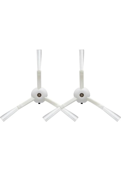 Roborock Q8 Max, q8 Max Plus Uyumlu Yan Fırça Yedek Parça Seti- Beyaz 2 Adet