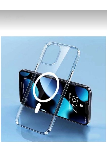 iPhone 14 Pro Uyumlu Kılıf Gerçek Magsafe Kablosuz Şarj Destekli Orta Sert Şeffaf Darbe Emici Kılıf fırsatları