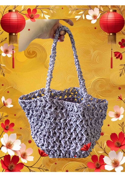 Müjde Home Plaj Çantası Eflatun modelleri