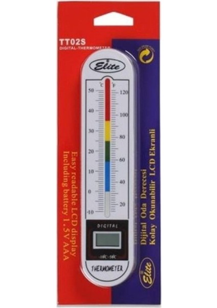 Kolay Okunabilir Renkli Dijital Oda Termometresi LCD Ekranlı