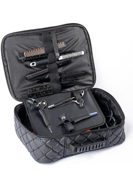 Şık Kapitone Deri Malzeme Çantası, Siyah, Kuaför ve Berber Kullanımı Için Perfect fiyatları