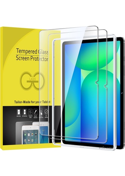 Samsung Galaxy Tab S9 Fe / S10 Fe / S10 Lite 10.9 Uygulama Aparatlı Tam Kapatan Temperli Ekran Koruyucu Kırılmaz Cam - Magic Easy Body modelleri