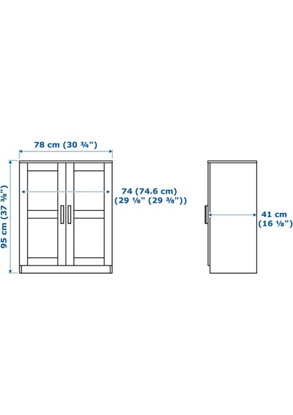 Brımnes Konsol Siyah 2 Kapaklı 78 x 95 cm Büfe Tipi Saklama Dolabı modelleri