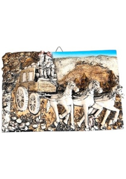 Rölyef Kabartma Polyester At Arabası Duvar Panosu indirimleri