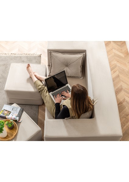 Neo Çift Kişilik Açılır Koltuk & Çift Kişilik Puflu & Uzanma Koltuğu & Silinebilir Çok Amaçlı fırsatları