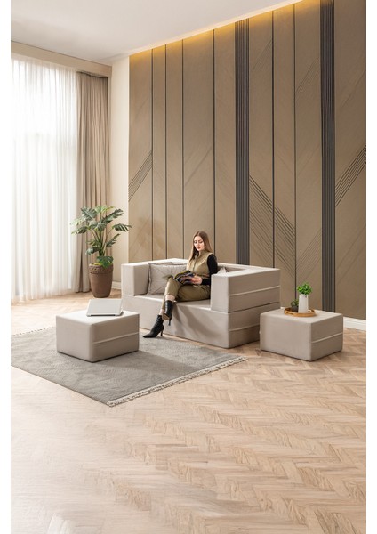 Neo Çift Kişilik Açılır Koltuk & Çift Kişilik Puflu & Uzanma Koltuğu & Silinebilir Çok Amaçlı indirimleri