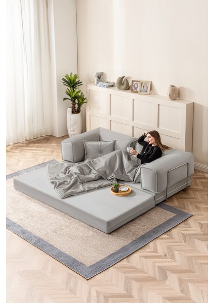 Legom 2 Kişilik Yorganlı Aktivite Koltuk & Açılabilir Yatak & Çok Amaçlı Modern Sünger Koltuk